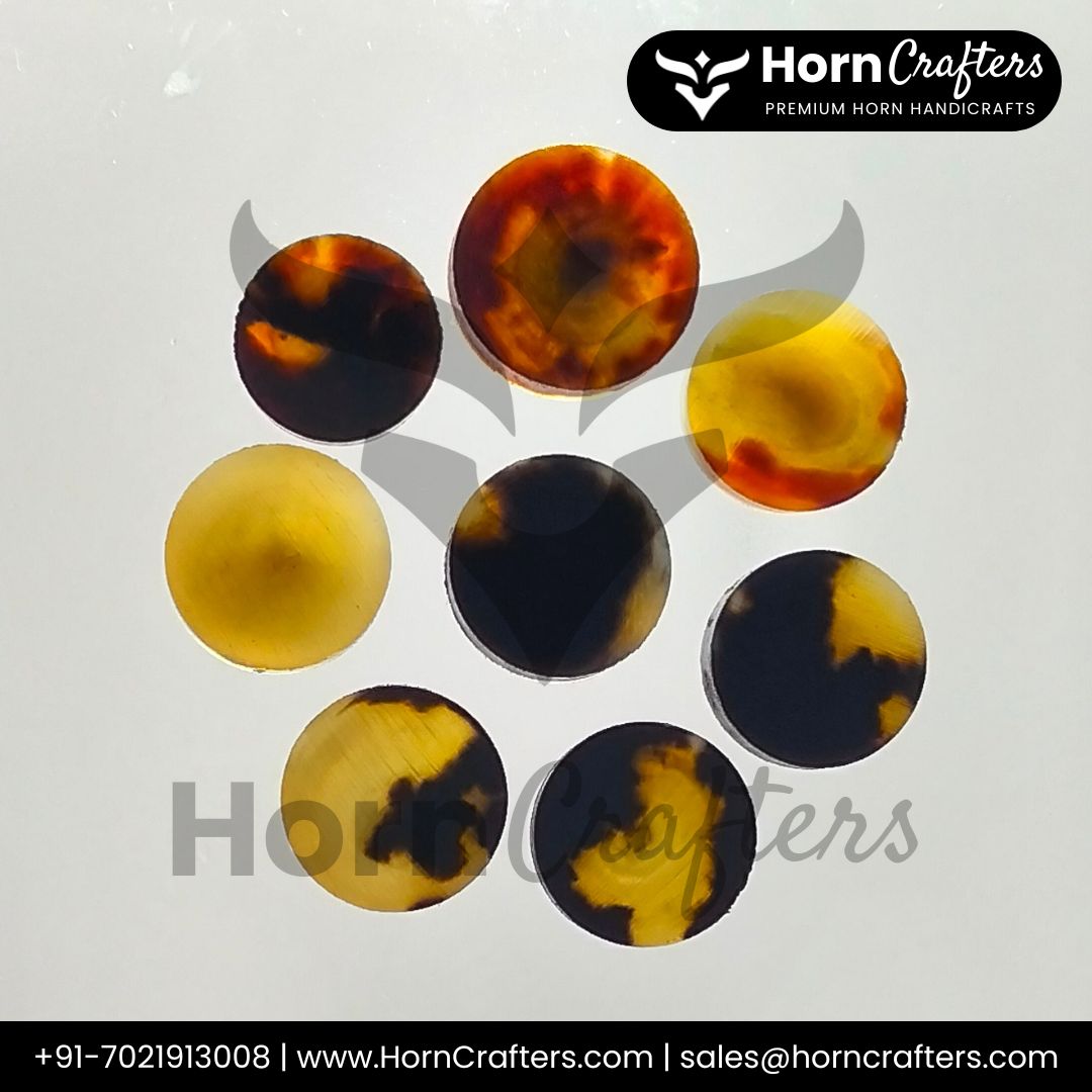 Buffalo Horn Button Blanks C Color (8-A,B,C),8,9,10,11,12