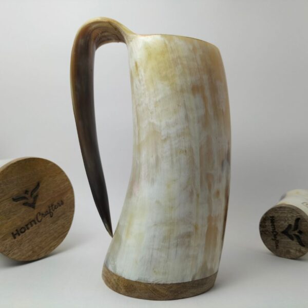 Viking Drinking Horn Mug - White Color