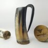 Viking Drinking Horn Mug - Black and Blonde Color