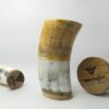 Viking Drinking Horn Glass - Half Lines Carving