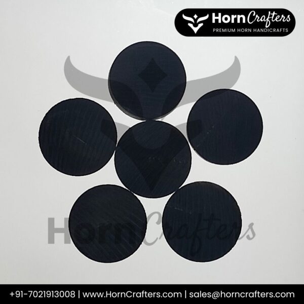 Buffalo Horn Button Blanks B Color Black