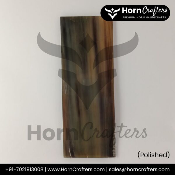 Buffalo Horn Plates - Color No. 2 (Light Brown) Polished