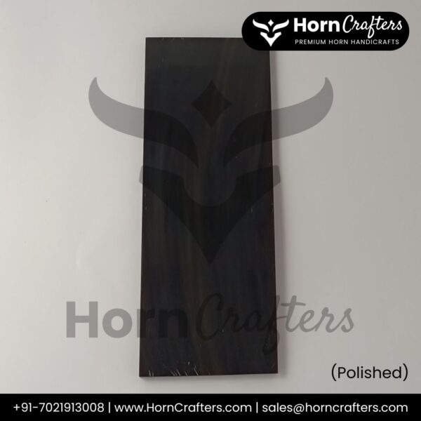 Buffalo Horn Plates - Color No. 5 (Dark Brown) Polished