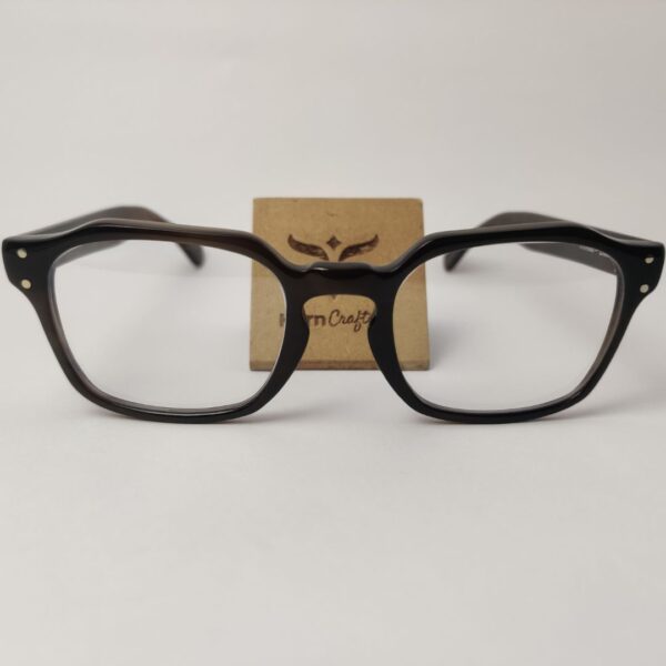Horn rimmed glasses in brown color