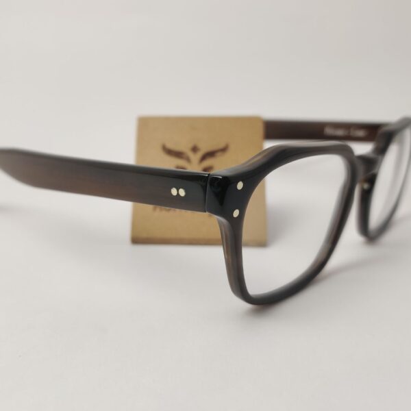 Horn rimmed glasses in brown color