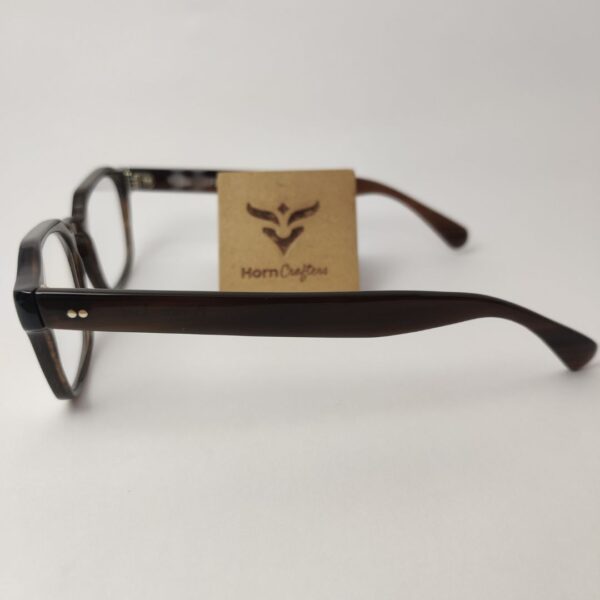Horn rimmed glasses in brown color