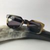 Horn rimmed glasses - black and blonde color