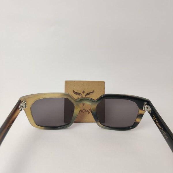 Horn rimmed glasses - black and blonde color