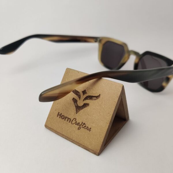 Horn rimmed glasses - black and blonde color