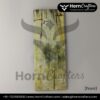 Buffalo Horn Plates - White Spot with Black Back Color (Afri)