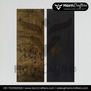 Buffalo Horn Plates - Natural Texture Black Color