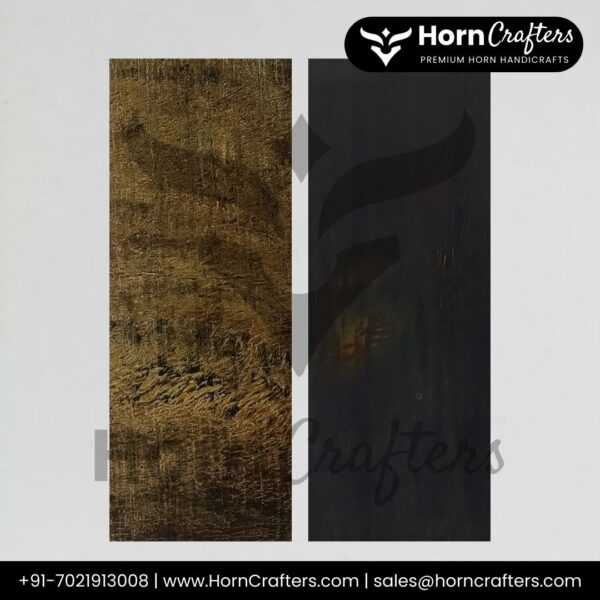 Buffalo Horn Plates - Natural Texture Black Color