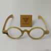 horn rimmed round eyeglasses