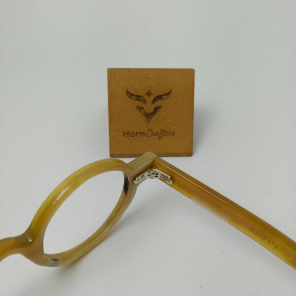 horn rimmed round eyeglasses