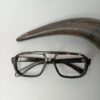 Genuine horn rimmed reading glasses for Men kept aside natural horn